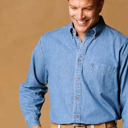 Men's Long Sleeve Denim Shirt